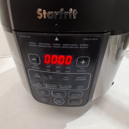 STARFRIT ELECTRIC PRESSURE COOKER - STEAM TRAY, MEASURING CUP & SPATULA- 8L CAPACITY - BLACK (MODEL: 024603) image 2