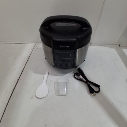 STARFRIT ELECTRIC PRESSURE COOKER - STEAM TRAY, MEASURING CUP & SPATULA- 8L CAPACITY - BLACK (MODEL: 024603) image 3
