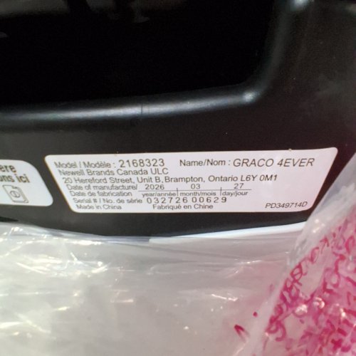 GRACO 4EVER 4-IN-1 CONVERTIBLE WASHABLE CAR SEAT - 4-120LBS MAX - BLACK (MODEL: 2168323) image 2