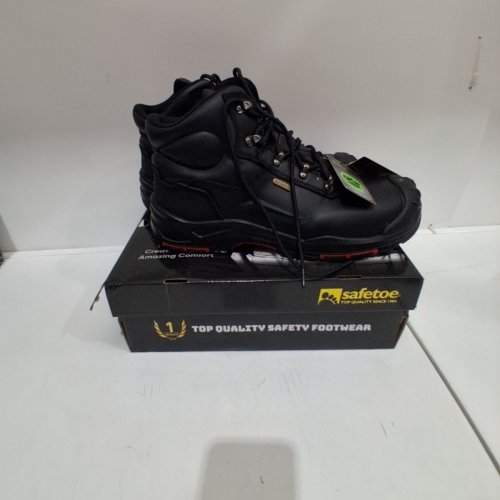 MEN'S SAFETOE SAFETY WORK BOOTS -SIZE 13 - BLACK (STYLE: M-8565) image 2