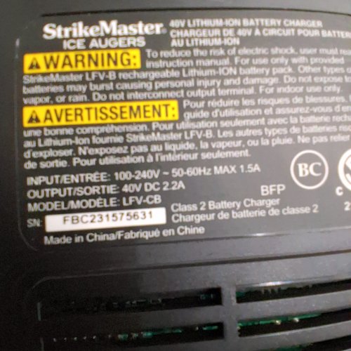 STRIKEMASTER 40V LITHIUM BATTERY CHARGING BASE (MODEL: FLV-CB) image 2