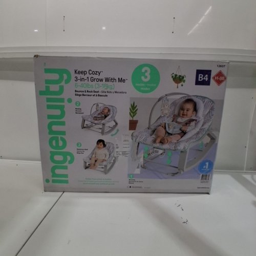INGENUITY KEEP COZY 3-IN-1 GROW WITH ME VIBRATING BABY BOUNCER SEAT & ROCKER - 6-40LBS - SPRUCE (MODEL: 12637) image 5