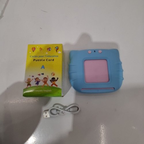 112PC HAPPY WORLD EARLY EDUCATION TALKING FLASH CARD DEVICE TOY - BLUE (MODEL: CA001) image 3
