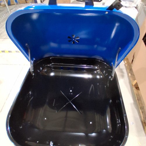 AMERICANA WALK-A-BOUT ORIGINAL PORTABLE CHARCOAL BARBECUE - 22" X 22" - BLUE (MODEL:4275C5.411) image 3