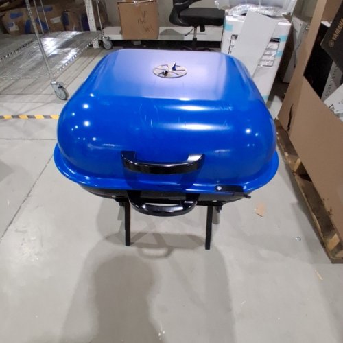AMERICANA WALK-A-BOUT ORIGINAL PORTABLE CHARCOAL BARBECUE - 22" X 22" - BLUE (MODEL:4275C5.411) image 5