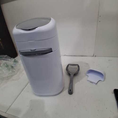 LITTER GENIE PAIL STYLE CAT LITTER WASTE DISPOSAL SYSTEM - WHITE/GREY (MODEL: 00666594210890) image 2