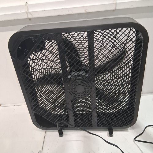 GENESIS DURABLE LIGHTWEIGHT HIGH VELOCITY FLOOR BOX FAN - 3 SETTINGS - 3.94" X 4.72" X 4.72" - BLACK (MODEL: G20BOX-BLK) image 4