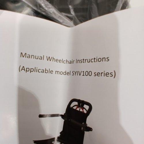 PORTABLE FOLDING ALUMINUM ALLOY MANUAL WHEELCHAIR FOR ELDERLY ASSIST - BLACK (MODEL: SYIV100 SERIES) image 2