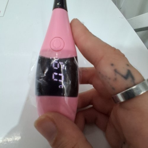 USB RECHARGEABLE HEATED EYELASH CURLER WAND WITH LED SCREEN - PINK - (MODEL: BY-016) image 2