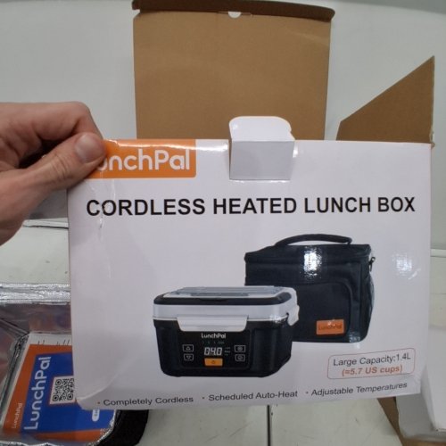 LUNCHPAL CORDLESS HEATED LUNCH BOX - 1.4L, RECHARGEABLE, 5-SIDE HEATING - BLACK image 3