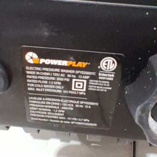 POWERPLAY SPYDER DROPTOP ELECTRIC PRESSURE WASHER - 2200 PSI - 120 V - BLACK image 7