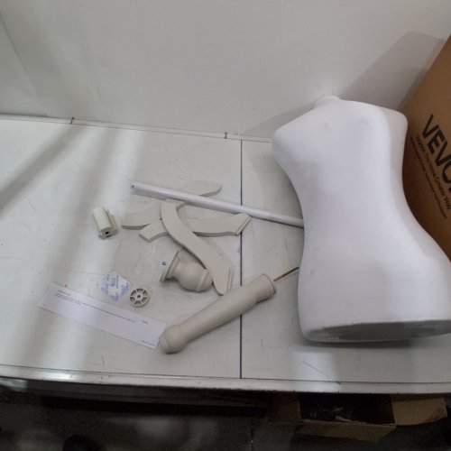 MEETINGHOME DRESS FORM MANNEQUIN - 58" - 67" - WHITE/BEIGE - (MODEL: MQ-FL2104-WHITE) image 2