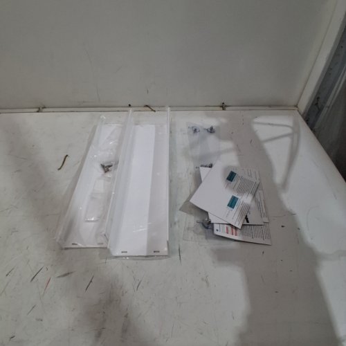 2PC NAVARIS ACRYLIC SHOWER SHELVES - 14.6" X 3.6" X 2" AND 15" X 4" X 2.2" - WHITE (MODEL: NAV0000277Z003C) image 2