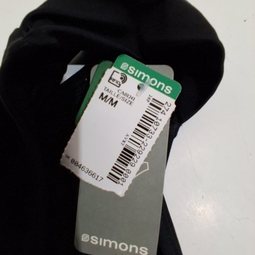 WOMEN'S SIMONS BIKINI BOTTOM WITH SIDE GATHERS - MEDIUM - BLACK image 2