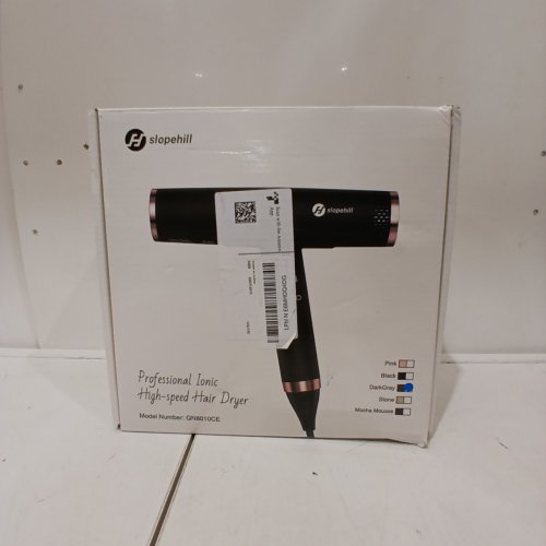 SLOPEHILL PROFESSIONAL IONIC HAIR DRYER WITH DIFFUSER AND TWO CONCENTRATORS - 2000W - 110,000 R/M - DARK GREY (MODEL: QN8010CE). image 5
