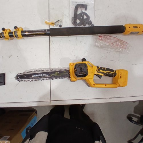 2-IN-1 CORDLESS POLE SAW AND CHAINSAW - 14.5FT MAX - 10" - BLACK/YELLOW image 4