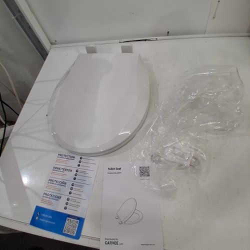 GARVEE ROUND TOILET SEAT WITH SLOW SOFT CLOSE - 17" - WHITE (MODEL: PHO-0R8LDVYT) image 2