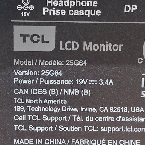 TCL 25” G64 SERIES FULL HD HDR600 QD-MINI LED GAMING MONITOR WITH HALO CONTROL SYSTEM, PRECISE DIMMING SERIES & AMD FREESYNC PREMIUM - 1080P - 300HZ - 1MS - GREY/BLACK (MODEL: 25G64) image 12