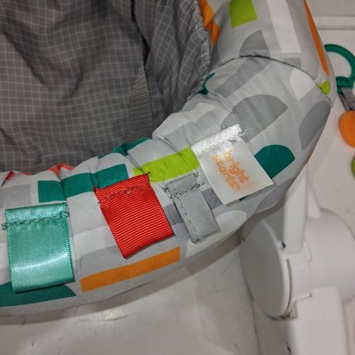 BRIGHT STARTS LEARN-TO-SIT 2-POSITION BABY FLOOR SEAT WITH TOYS - 4-12MONTHS - GREY / WHITE / YELLOW ( MODEL 12956 ) image 3