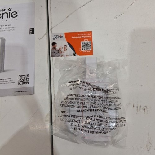 DIAPER GENIE SIGNATURE STAINLESS STEEL PLATINUM DIAPER PAIL - 32.9" - WHITE (MODEL: I000808) image 4