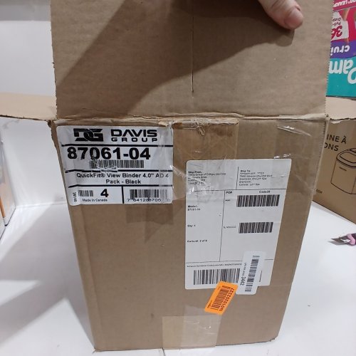 4PK QUICKFIT ANGLED D-RING VIEW BINDER - 4" - BLACK image 2