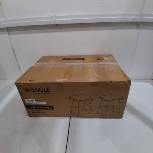 2PK VASAGLE COUNTER HEIGHT BAR STOOLS - 16.5" X 25.6" - CAPPUCCINO BEIGE (MODEL: ULBC115K01) image 5