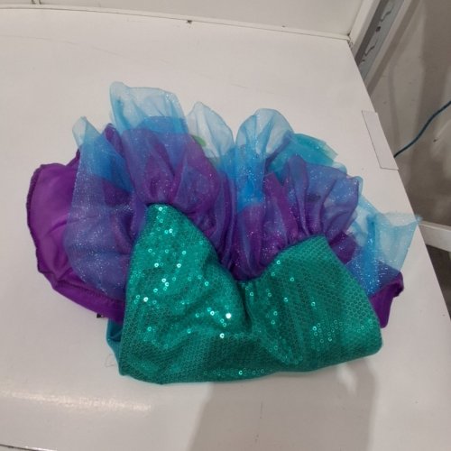 2PC GIRL'S GOODMARK MISS MERMAID COSTUME SET - 2T - PURPLE/TURQUOISE image 4