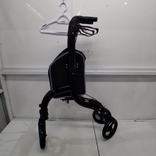 MAXKARE 3-WHEEL ROLLATOR WALKER WITH STORAGE BAG - 300LBS CAPACITY - BLACK image 3