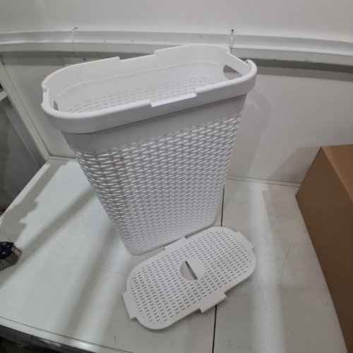 MIND READER 40L SLIM LAUNDRY HAMPER WITH LID - 40L - WHITE (MODEL: ‎‎40HAMP-WHT) image 2