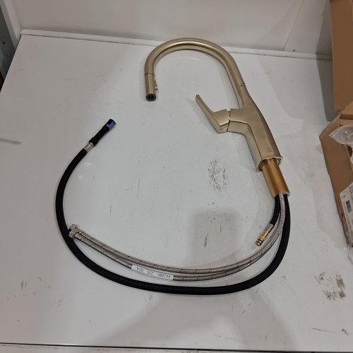 BLANCO RIVANA HIGH-ARC PULL-DOWN DUAL SPRAY KITCHEN FAUCET - SATIN GOLD - (MODEL: 442678) image 3