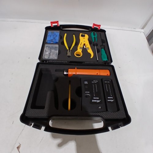 ZOERAX 11 IN 1 PROFESSIONAL RJ45 WIRE ELECTRICAL CRIMP TOOL KIT CAT6 PASS THROUGH CONNECTORS AND BOOTS - MULTICOLOR image 3