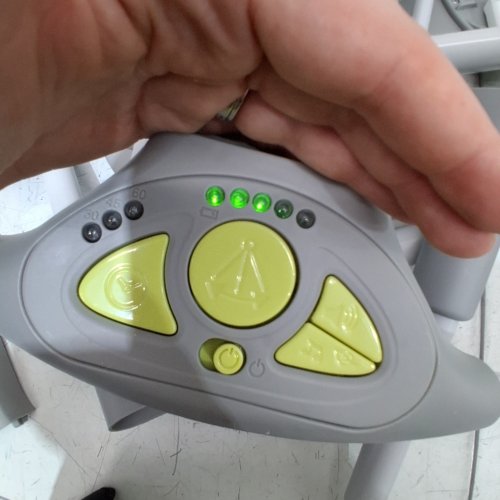 INGENUITY BRIGHT STARTS SWING 'N GO PORTABLE SWING WITH MULTIPLE SOUNDS/SWING SETTINGS, 20LBS CAPACITY - HUGS & HOOTS - GREY/TEAL/WHITE (MODEL: 10247-ES) image 2