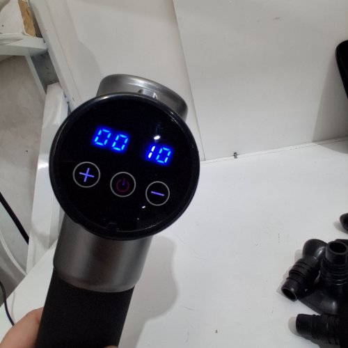 ALDOM MASSAGE GUN DEEP TISSUE PERCUSSION MASSAGER 30 SPEED LEVEL, 8 MASSAGE HEADS 4800 RPM MAX, GREY / BLACK (MODEL: YL-MG001) image 2