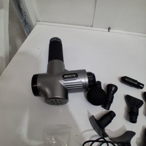 ALDOM MASSAGE GUN DEEP TISSUE PERCUSSION MASSAGER 30 SPEED LEVEL, 8 MASSAGE HEADS 4800 RPM MAX, GREY / BLACK (MODEL: YL-MG001) image 5