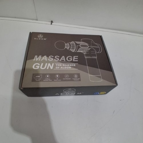 ALDOM MASSAGE GUN DEEP TISSUE PERCUSSION MASSAGER 30 SPEED LEVEL, 8 MASSAGE HEADS 4800 RPM MAX, GREY / BLACK (MODEL: YL-MG001) image 7