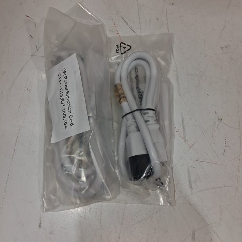 2PK AMAZON BASICS COMPUTER MONITOR TV REPLACEMENT POWER CORD - 3FT - WHITE image 3