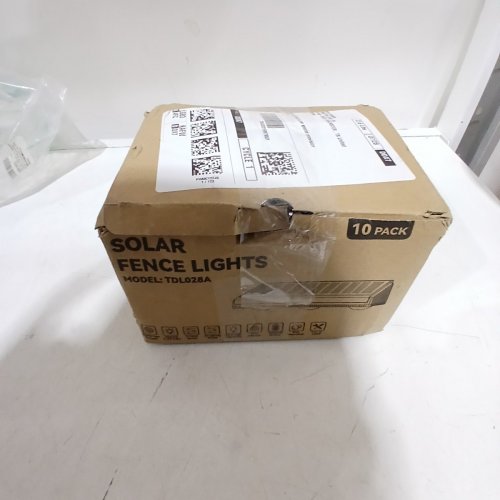 10PK SOLAR FENCE LIGHTS 9 FIXED COLORS & RGB LIGHTS IP65 WATERPROOF - BLACK (MODEL: TDL028A) image 4