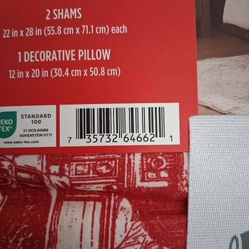 4PC HALLMARK TOILE COMFORTER SET - FULL/QUEEN - RED/WHITE image 2
