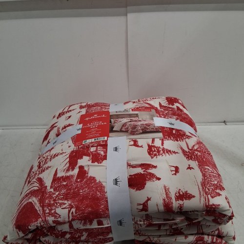 4PC HALLMARK TOILE COMFORTER SET - FULL/QUEEN - RED/WHITE image 3