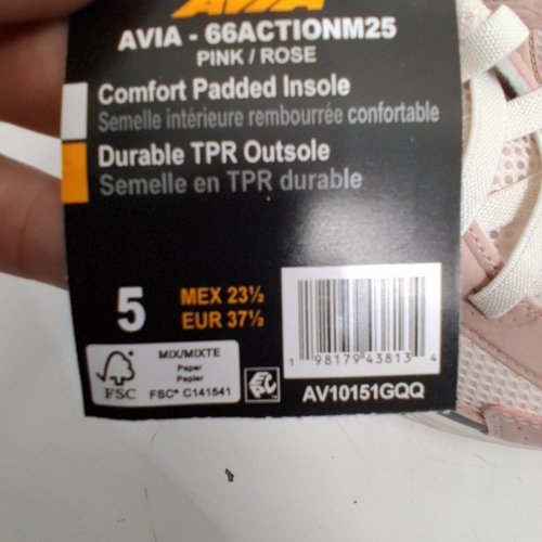 WOMEN'S AVIA SNEAKERS - SIZE 7 - PINK (MODEL: 66ACTIONM25) image 5
