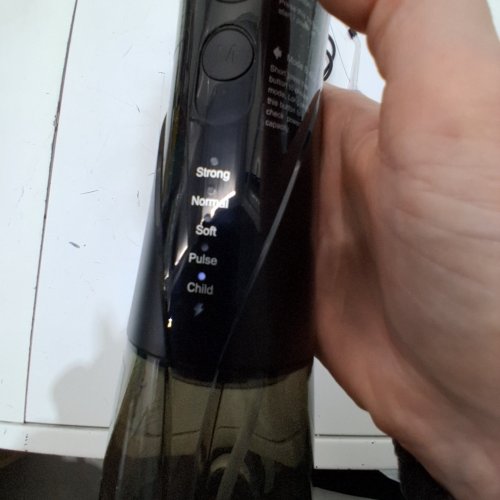 7PC WAFLOO WATER FLOSSER - PORTABLE, 300ML TANK, IPX7 WATERPROOF, 5 MODES, 6 FLOSSING TIPS - BLACK/CLEAR (MODEL: Y206) image 2