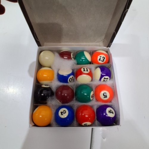 16PC BILLIARD POOL BALLS - MULTICOLOR image 2