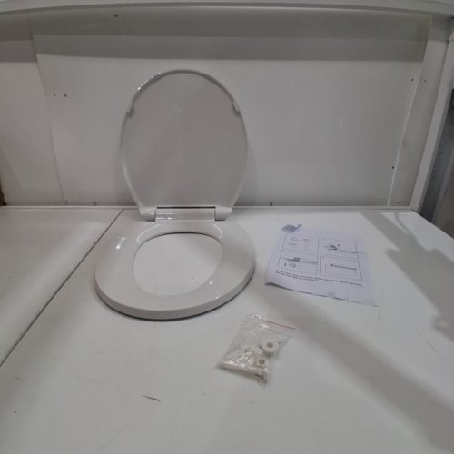 ROUND TOILET SEAT AND COVER SLOW CLOSE - 16.5" - WHITE image 3