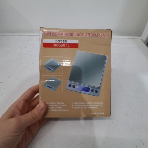 SUPERIOR MINI DIGITAL PLATFORM SCALE, 1-2000, BATTERIES OPERATED (2XAA), STAINLESS STEEL. image 5