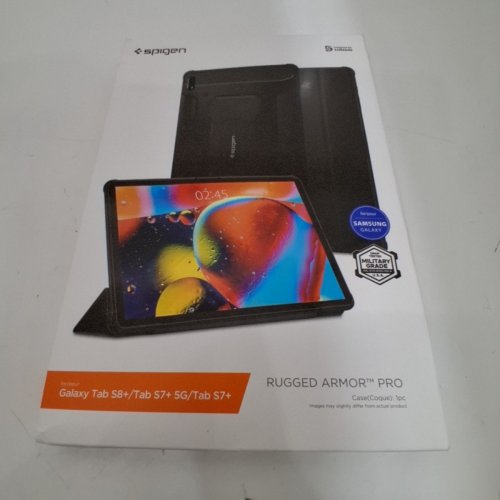 SPIGEN RUGGED ARMOR PRO TABLET CASE FOR SAMSUNG GALAXY TAB S7+, S7+ 5G, AND S8+ - BLACK image 6