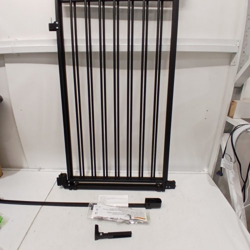 FUZZYNEST EXTRA-WIDE WALK THRU BABY GATE FOR STAIRS WITH AUTO CLOSE - 26.4" - 43" X 29" - BLACK (MODEL: SH21.002G) image 2