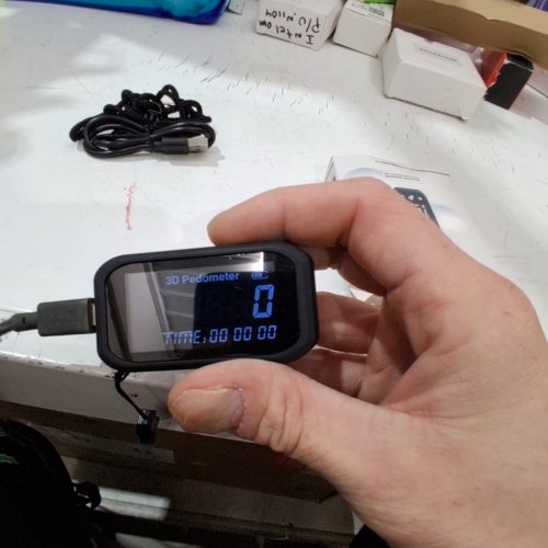 3D PEDOMETER STEP COUNTER FOR WALKING AND RUNNING WITH WAIST CLIP - 1.48" X 2.79" - BLACK image 2