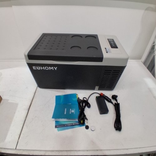 EUHOMY PORTABLE CAR REFRIGERATOR WITH APP CONTROL - 18L - 12V - FROM -4° TO 68°F - BLACK/GREY (MODEL: CFC-18 / CF004-18BL-CAEH) image 3