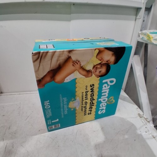 160PK PAMPERS SWADDLERS BEST DRYNESS DISPOSABLE DIAPERS - SIZE 1 (8-14LB) image 2