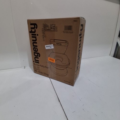 SUMMER BY INGENUITY "MY SIZE POTTY PRO" POTTY TRAINING TOILET WITH FLUSHING SOUNDS AND STORAGE - 50LBS MAX - WHITE (MODEL: 11124-E) image 2